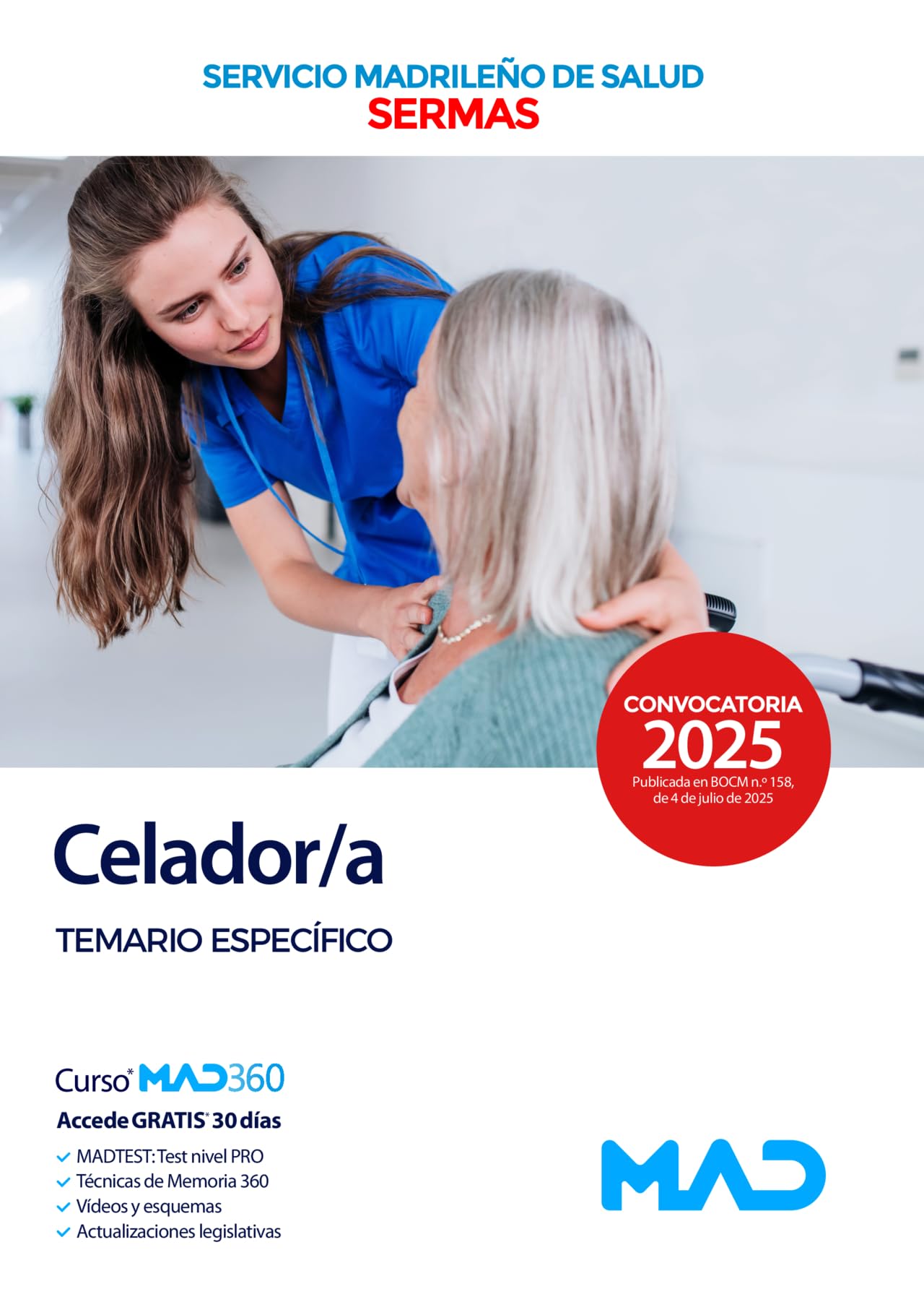 Libro: Celador/a del Servicio Madrileño de Salud. Temario específico