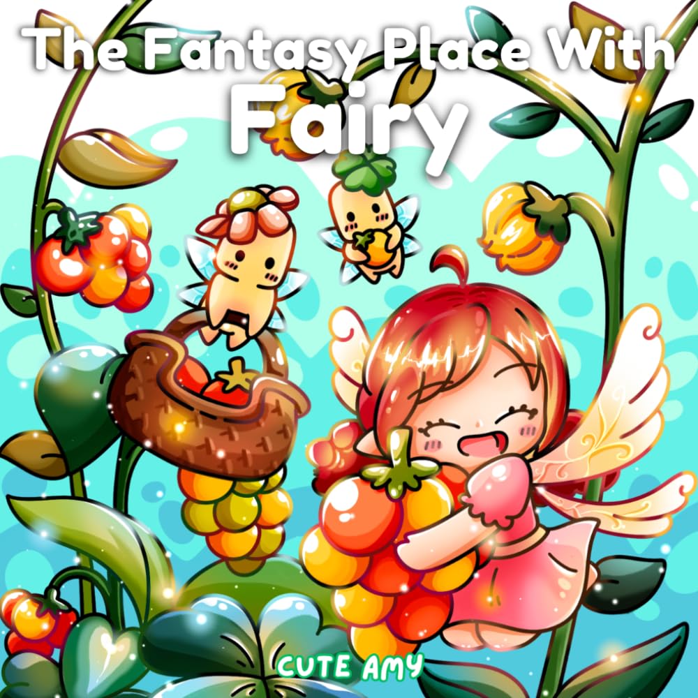 Libro: The Fantasy Place with Fairy: a magical & cozy coloring book for adults and teens: cute fairy coloring book for stress relief