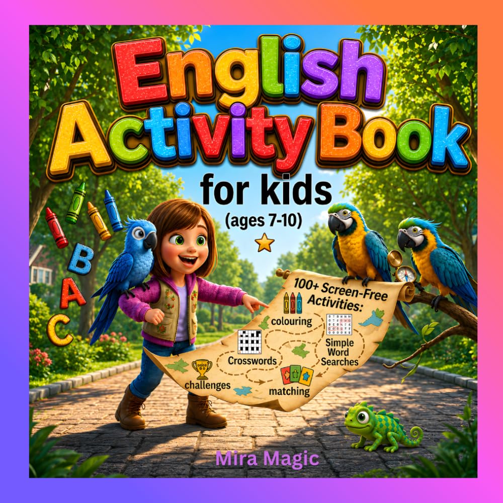 Libro: English Activity Book for Kids Ages 7-10: 100+ Screen-Free Activities