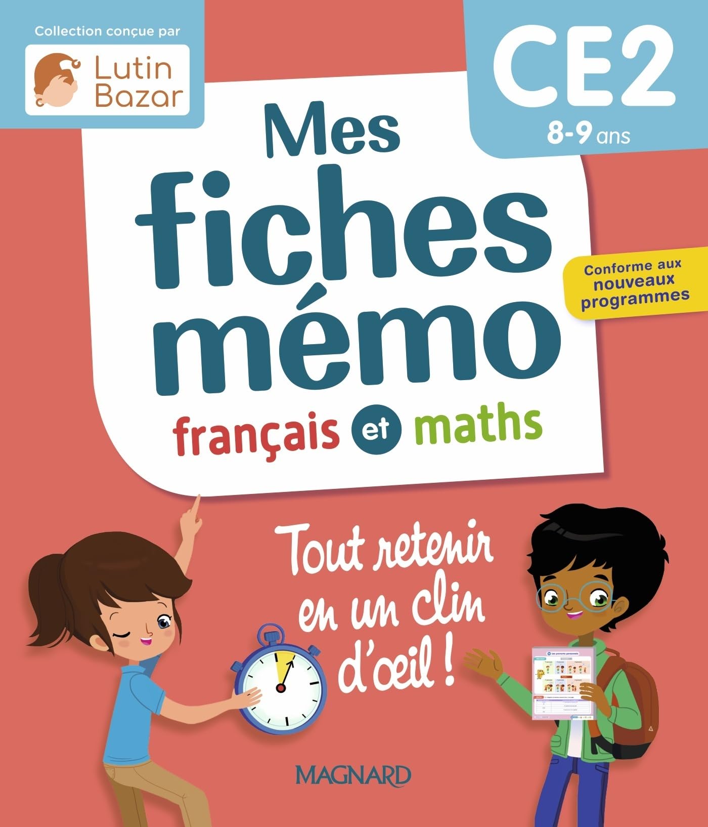 Libro: Mes fiches mémo Français et Maths CE2: Une collection conçue par Lutin Bazar - Tout retenir en un clin d'oeil