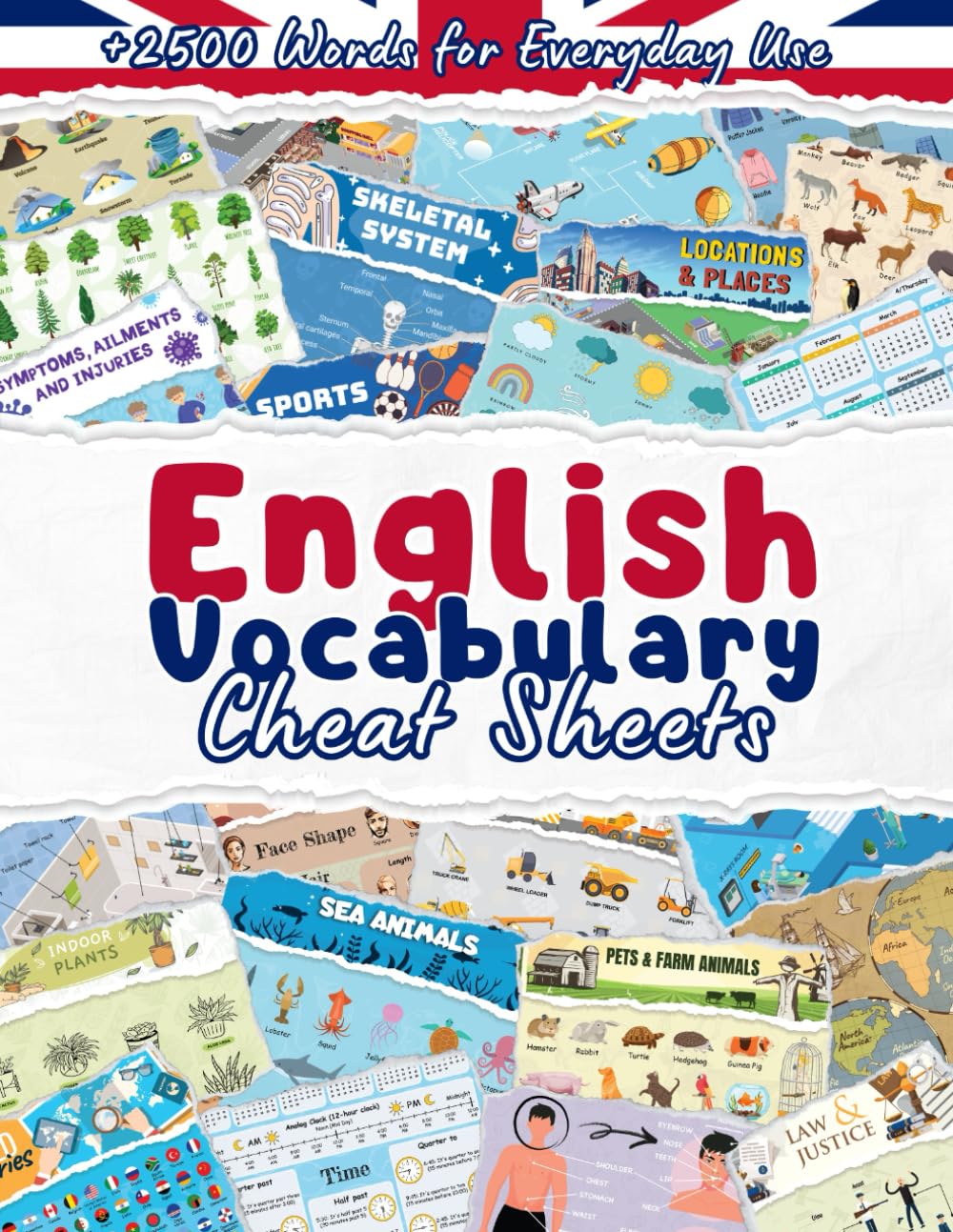 Libro: English Vocabulary Cheat Sheets: +2500 English Words for Everyday Use
