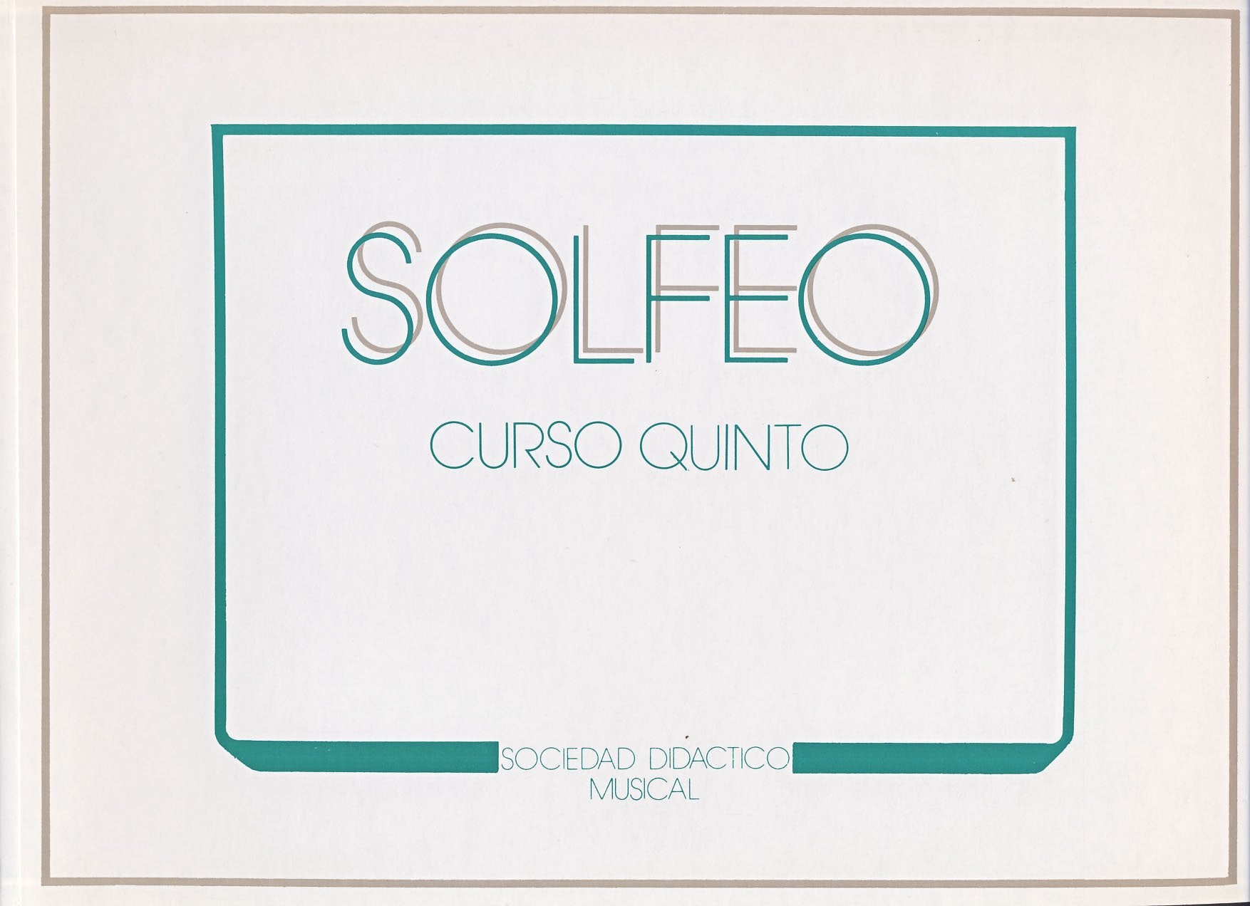 Libro: SDM - Curso de Solfeo Vol.5 (Apaisado)
