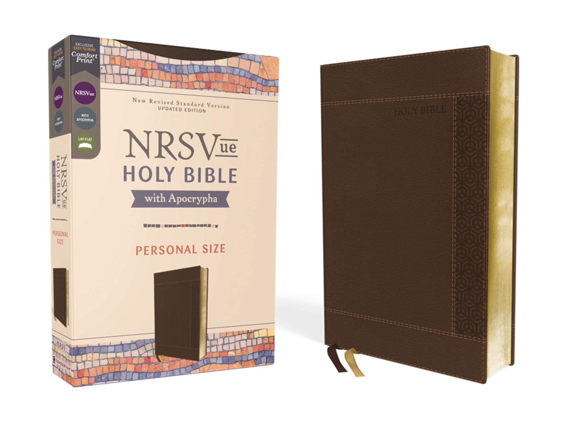 Libro: NRSVue, Holy Bible with Apocrypha, Personal Size, Leathersoft, Brown, Comfort Print