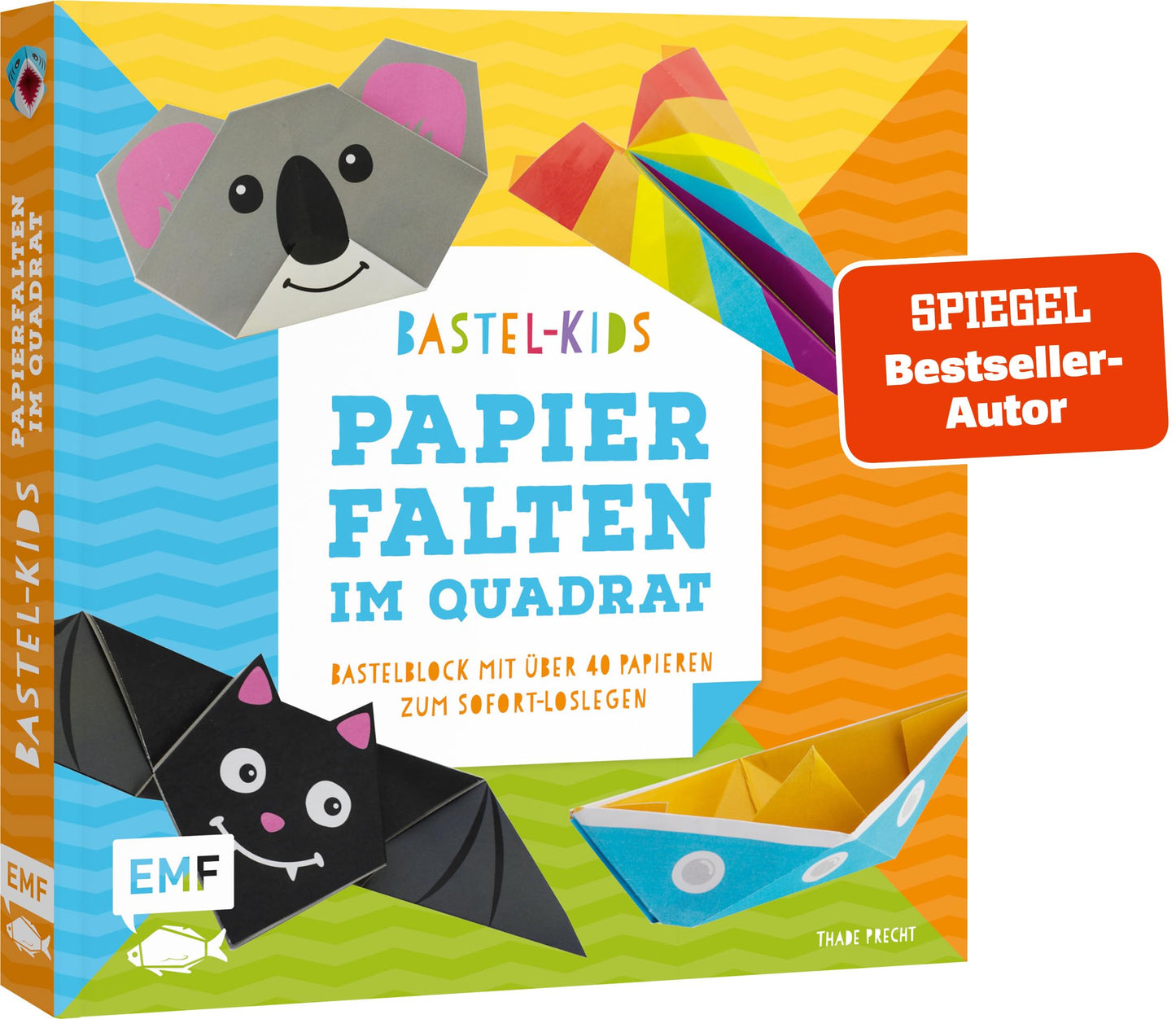 Libro: Bastel-Kids - Papierfalten im Quadrat: Bastelblock mit über 40 Papieren zum Sofort-Loslegen für Kinder ab 3 Jahren