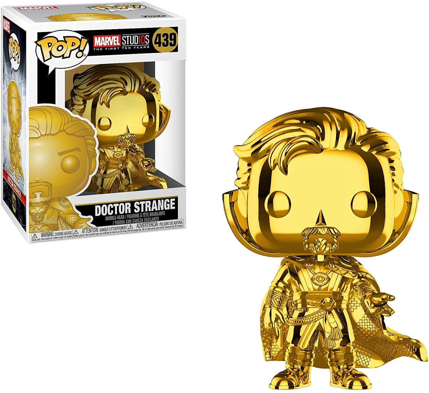Funko Pop! Marvel: Studios 10 - Doctor Strange (Chrome) Toy, Multicolor