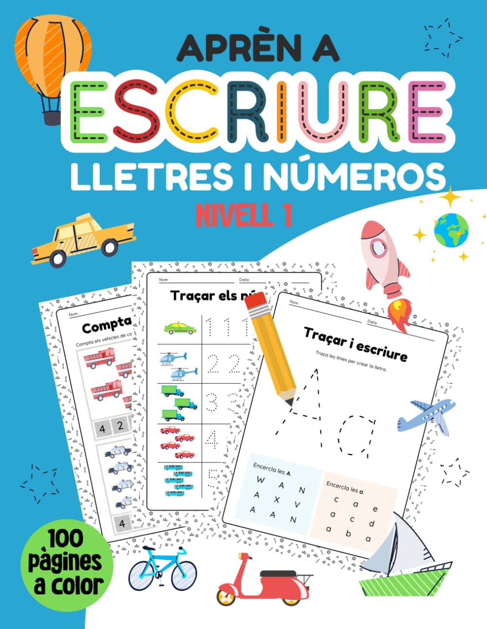 Libro: Aprèn a escriure lletres i números · Quadern de cal·ligrafia d'iniciació ·: Nens a partir de 3 anys