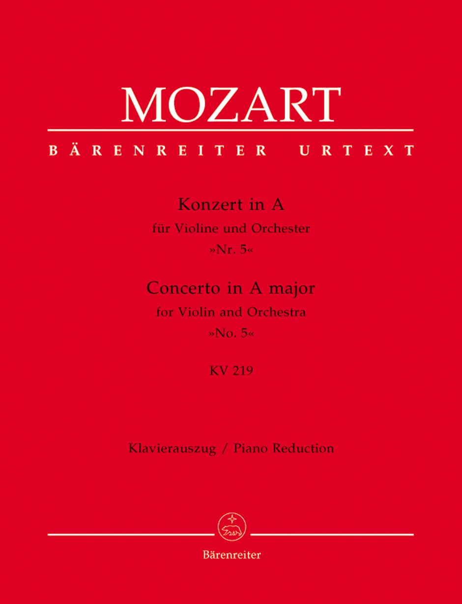Libro: Concerto for Violin No.5 in A major K.219 (Violin & Piano)