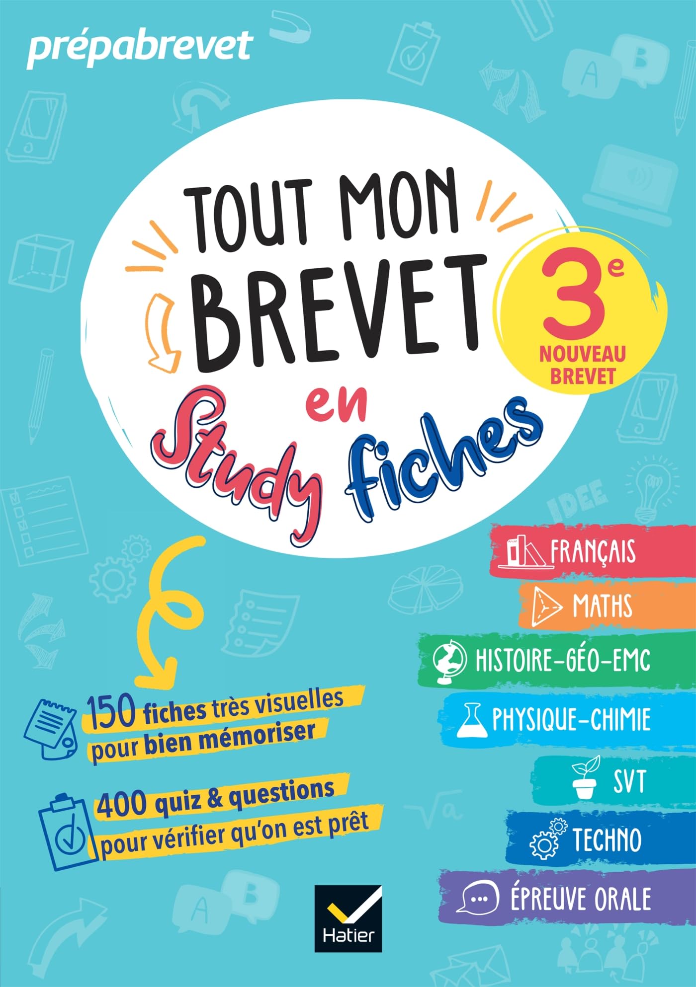 Libro: Tout mon Brevet en Study fiches 3e: fiches visuelles & quiz pour réviser son brevet facilement