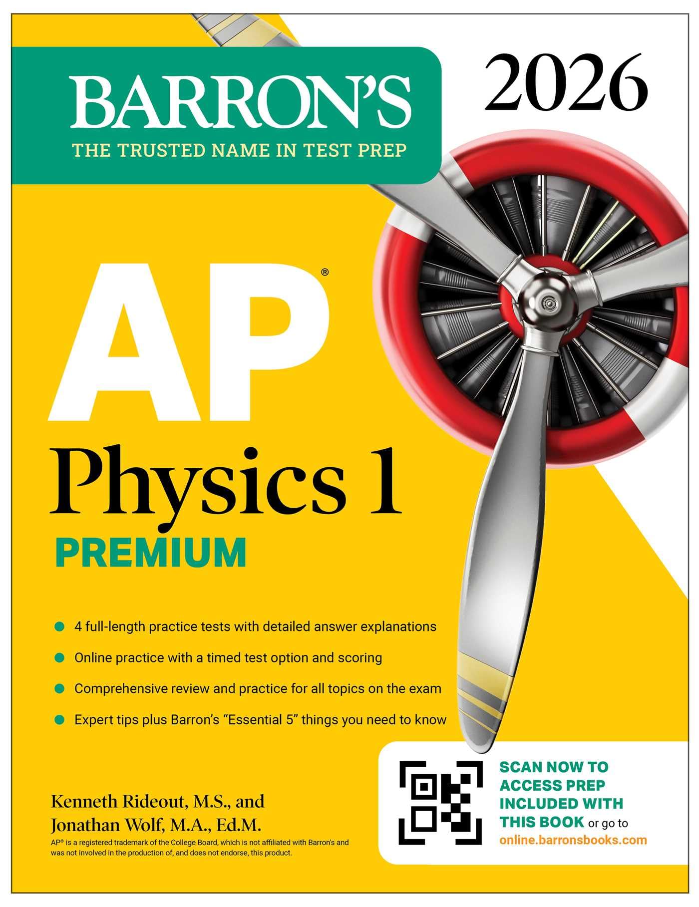 Libro: AP Physics 1 Premium, 2026: Prep Book with 4 Practice Tests + Comprehensive Review + Online Practice (Barron's AP Prep)