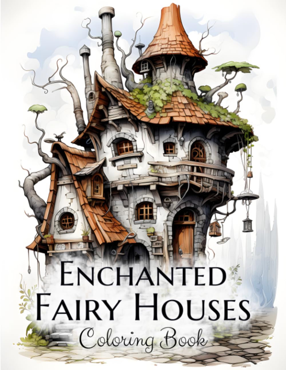 Libro: Enchanted Fairy Houses Coloring Book: Architecture of Fantasy Fairy Houses of Gnomes, Fairies, Witches, and Wizards. Adult Coloring Book (Enchanted Homes and Kitchens)