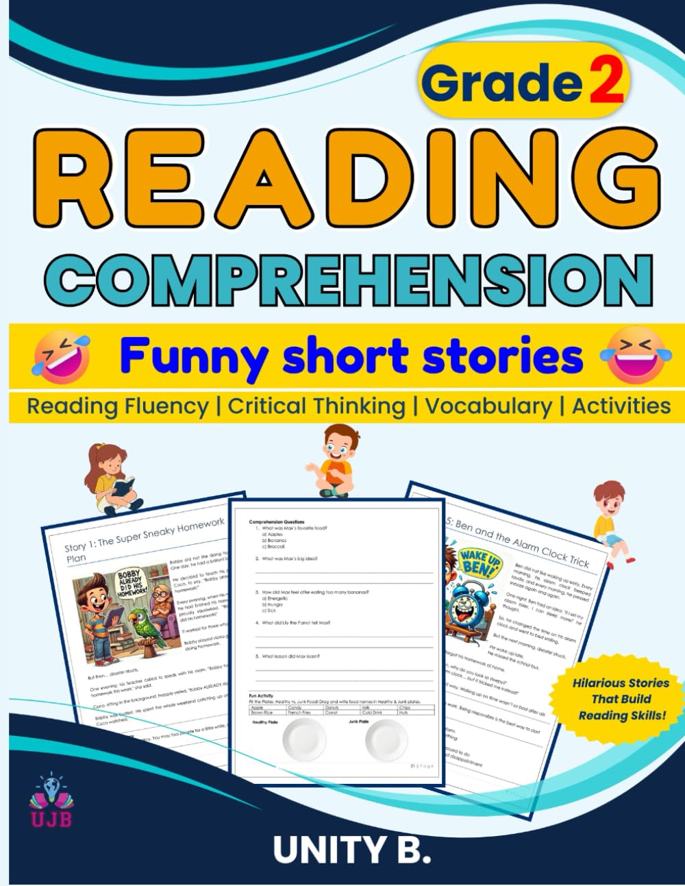 Libro: Funny short stories for reading comprehension Grade 2: Reading Book for 2nd graders (UJB Grammar Skills)