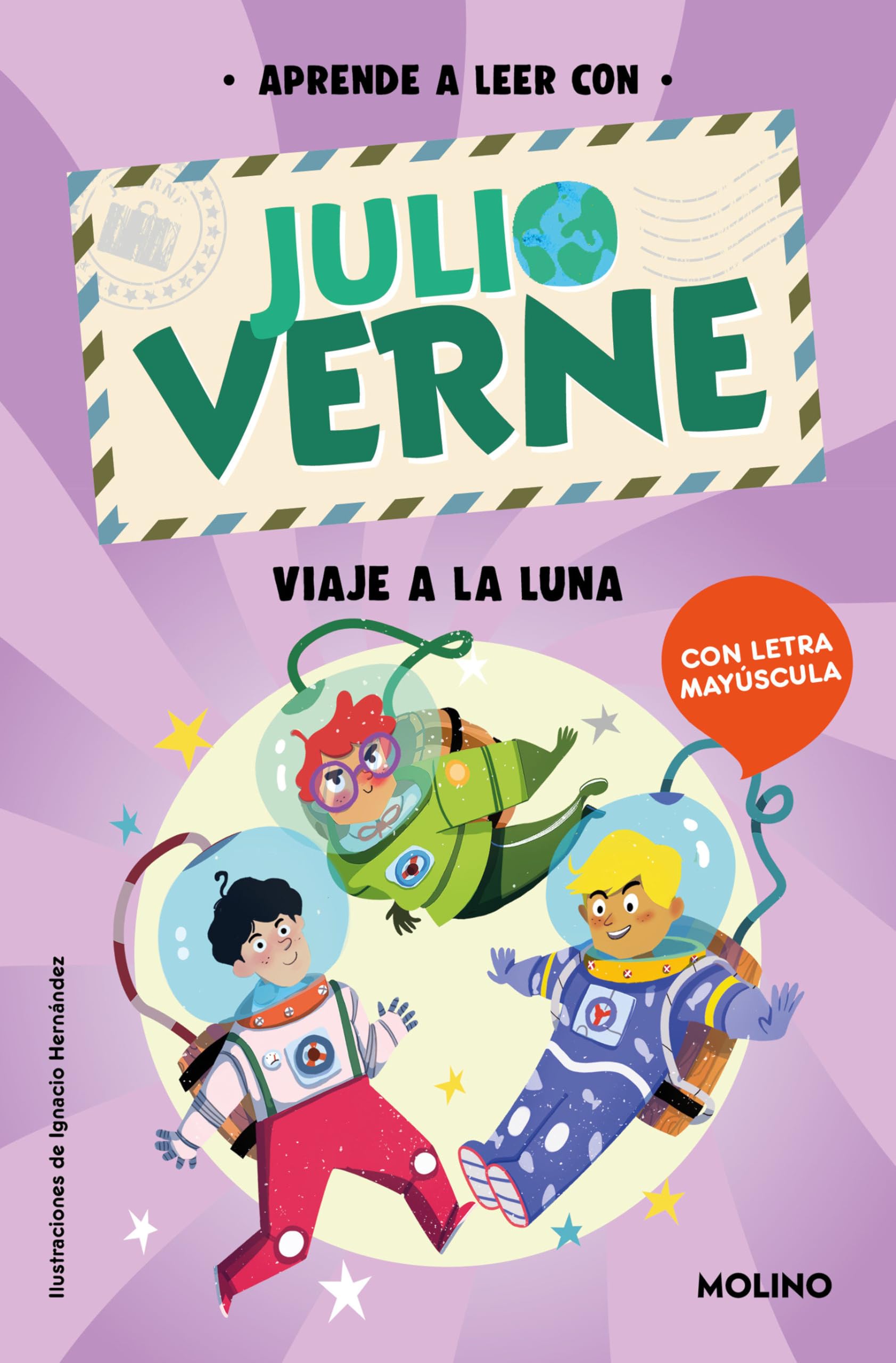 Aprende a leer con Julio Verne - Viaje a la Luna: Con letra MAYÚSCULA: 2 (Peques)