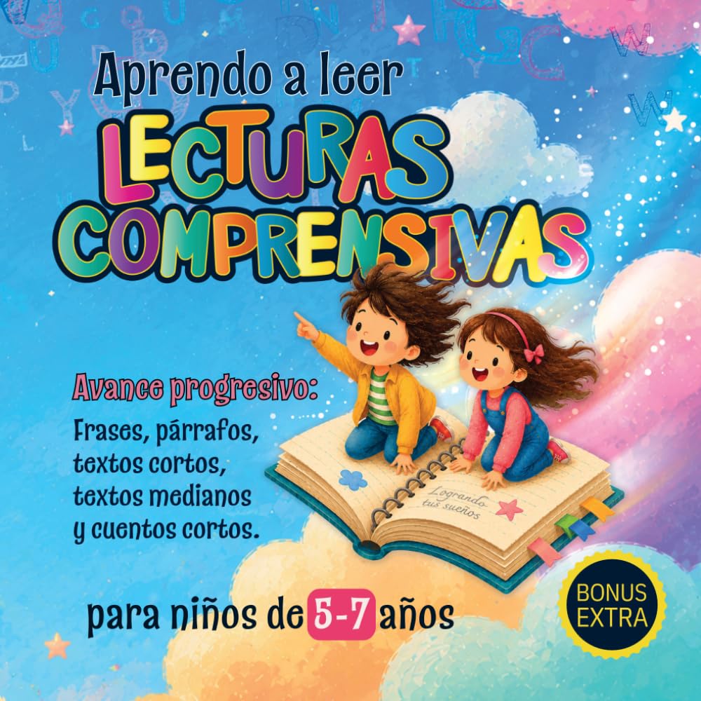 Lecturas comprensivas para aprender a leer y escribir: Cuaderno de lecturas comprensivas de distintos niveles con avance progresivo para niños de 5 a ... Enfoque Montessori. Educación Primaria.