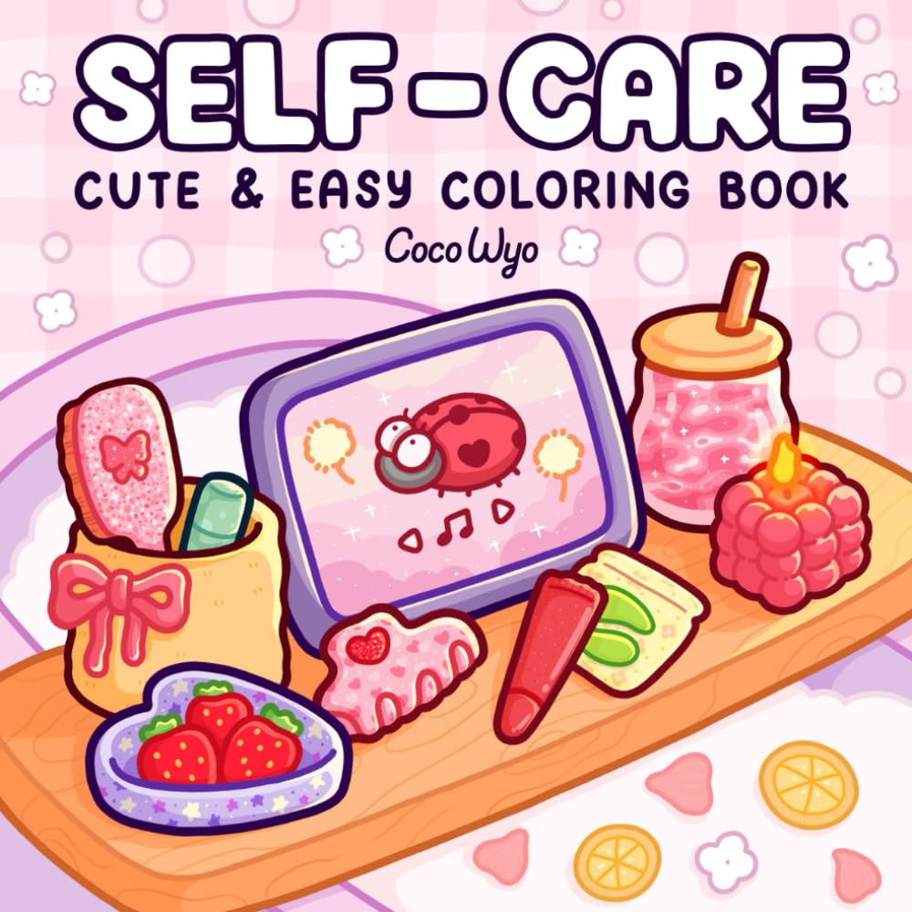 Libro: Self-Care: Relaxing Coloring Book for Girls and Adults with Cute and Easy Illustrations