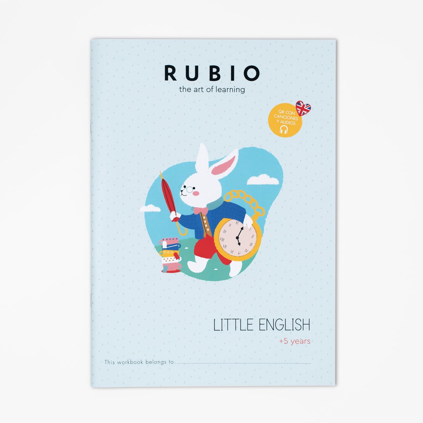 Libro: Cuaderno Little English RUBIO + 5 years para aprender Inglés | Incluye Audios descargables con QR | A4 40 páginas