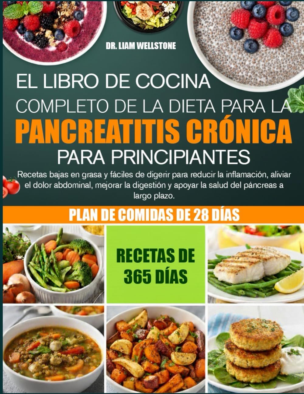 Libro: EL LIBRO DE COCINA COMPLETO DE LA DIETA PARA LA PANCREATITIS CRÓNICA PARA PRINCIPIANTES: Recetas bajas en grasa y fáciles de digerir para reducir la ... mejorar la digestión y (Spanish Edition)