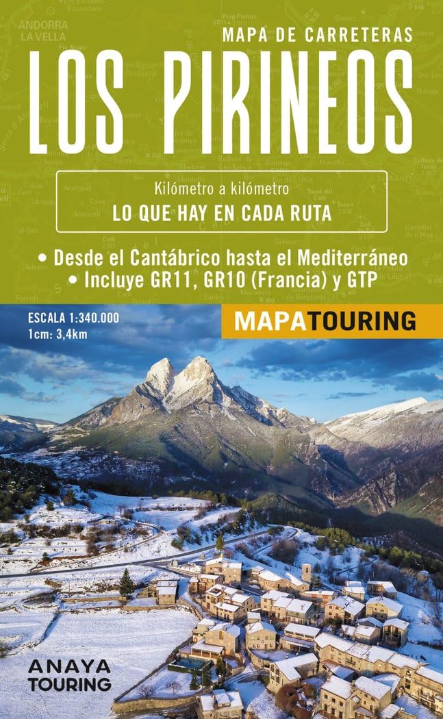 Mapa de Los Pirineos 1:340.000 (Mapa Touring)