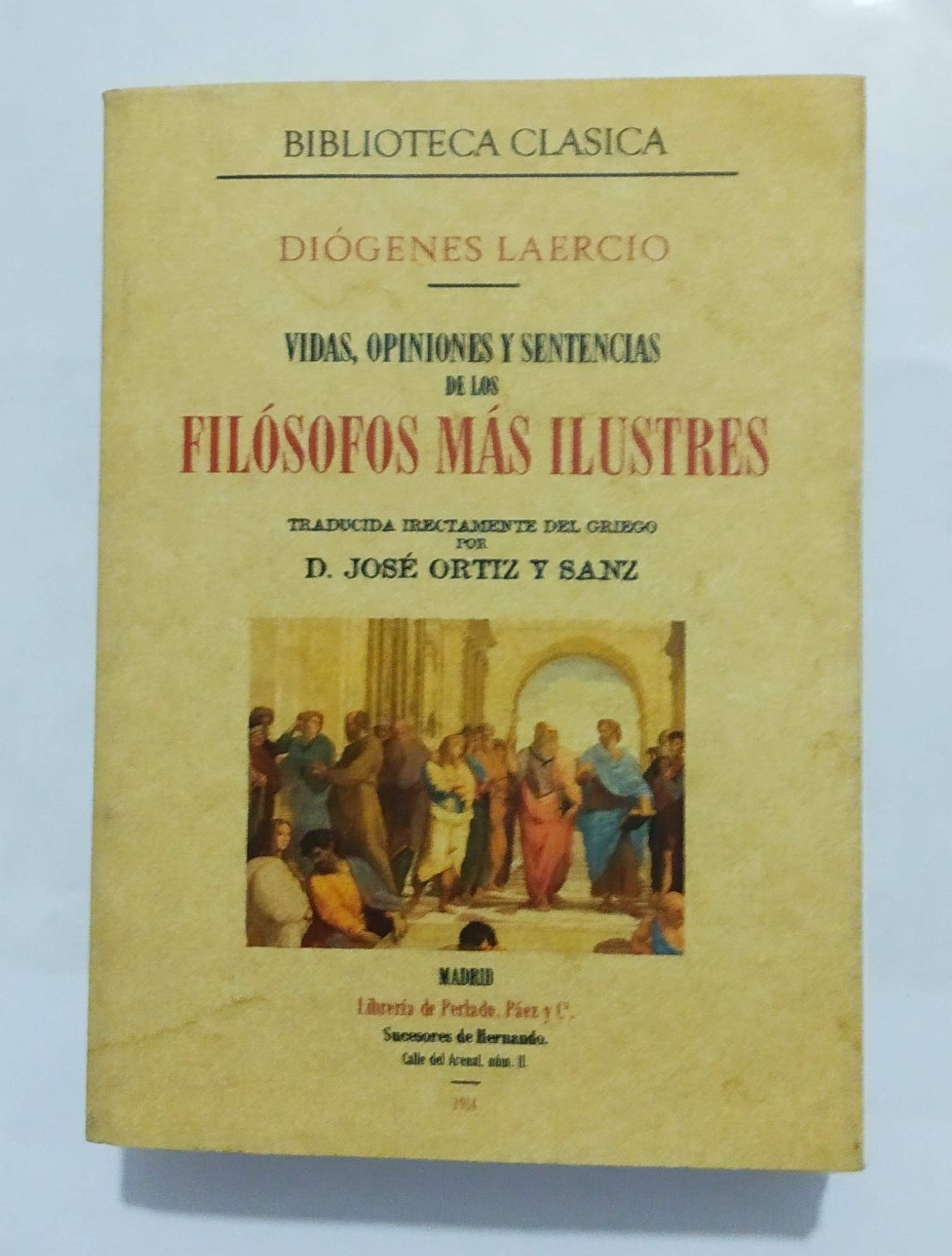 Libro: Vidas, opiniones y sentencias de los filósofos más ilustres