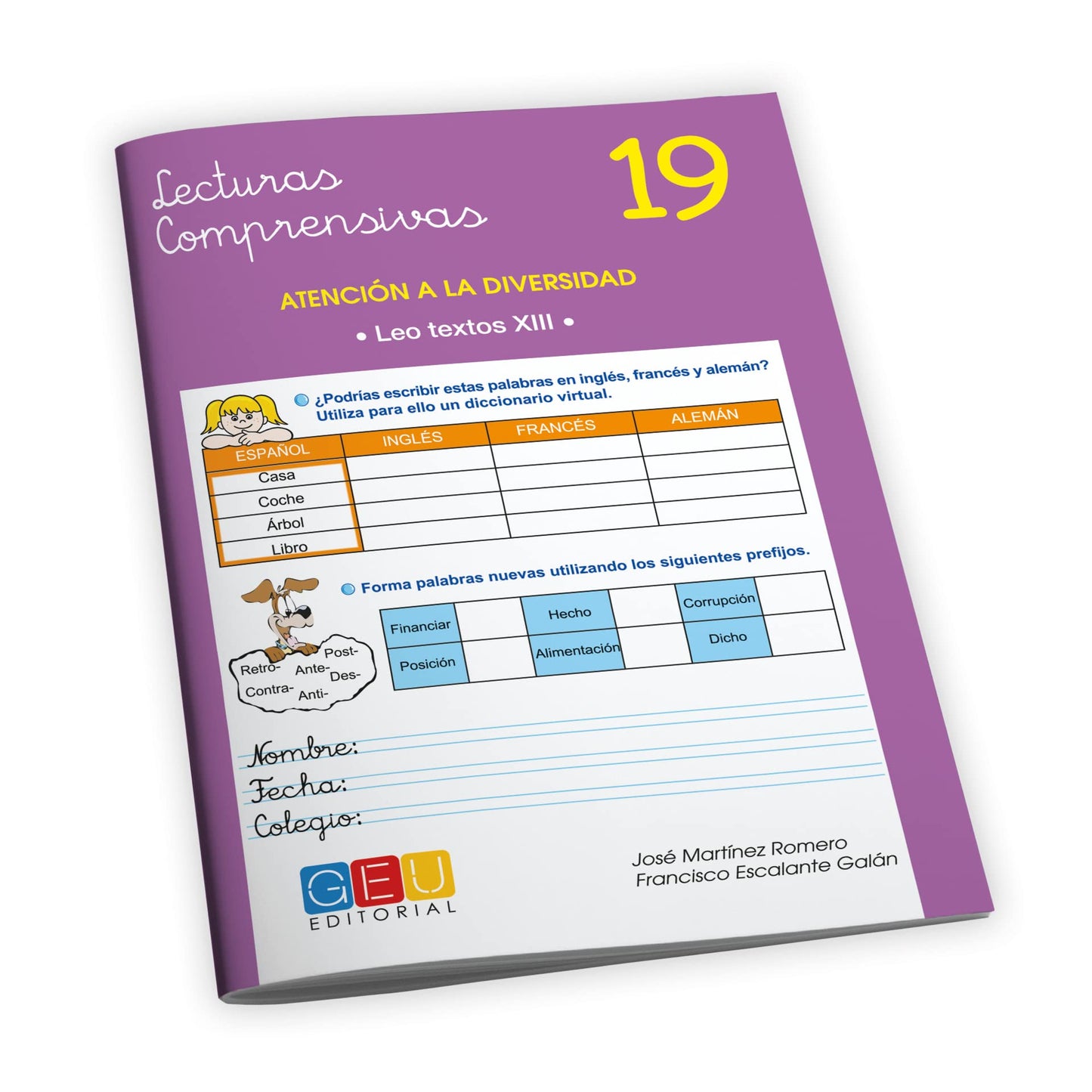 Libro: Comprension Lectora 6 Primaria | Lectura Comprensiva 6 Primaria | Mejorar la Comprensión Lectora - Editorial GEU | Lecturas Comprensivas 19 - Textos 13 | Pauta una raya