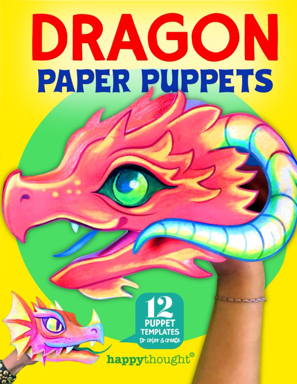 Libro: Dragon Paper Puppets: 12 puppet templates to color & create (Happythought craft workbooks)