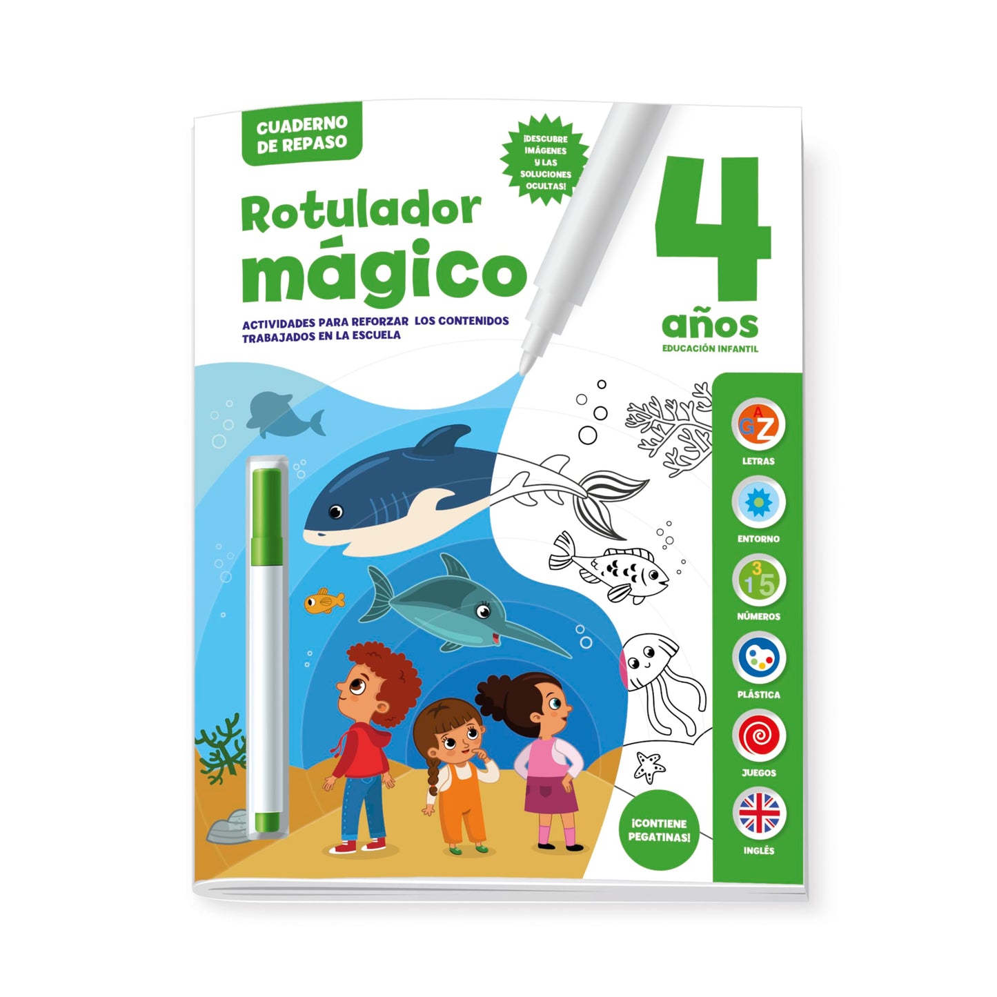 Libro: CUADERNO DE REPASO 4 AÑOS - ROTULADOR MAGICO
