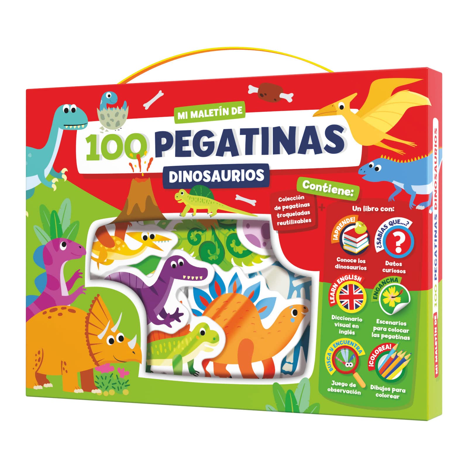 Libro: MALETIN 100 PEGATINAS - DINOSAURIOS