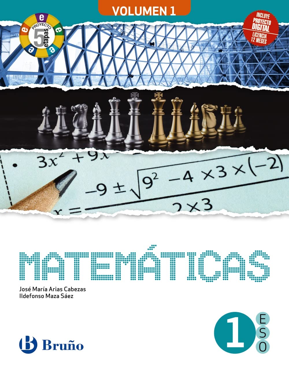 Libro: Matemáticas 1 ESO 3 volúmenes Proyecto 5 etapas