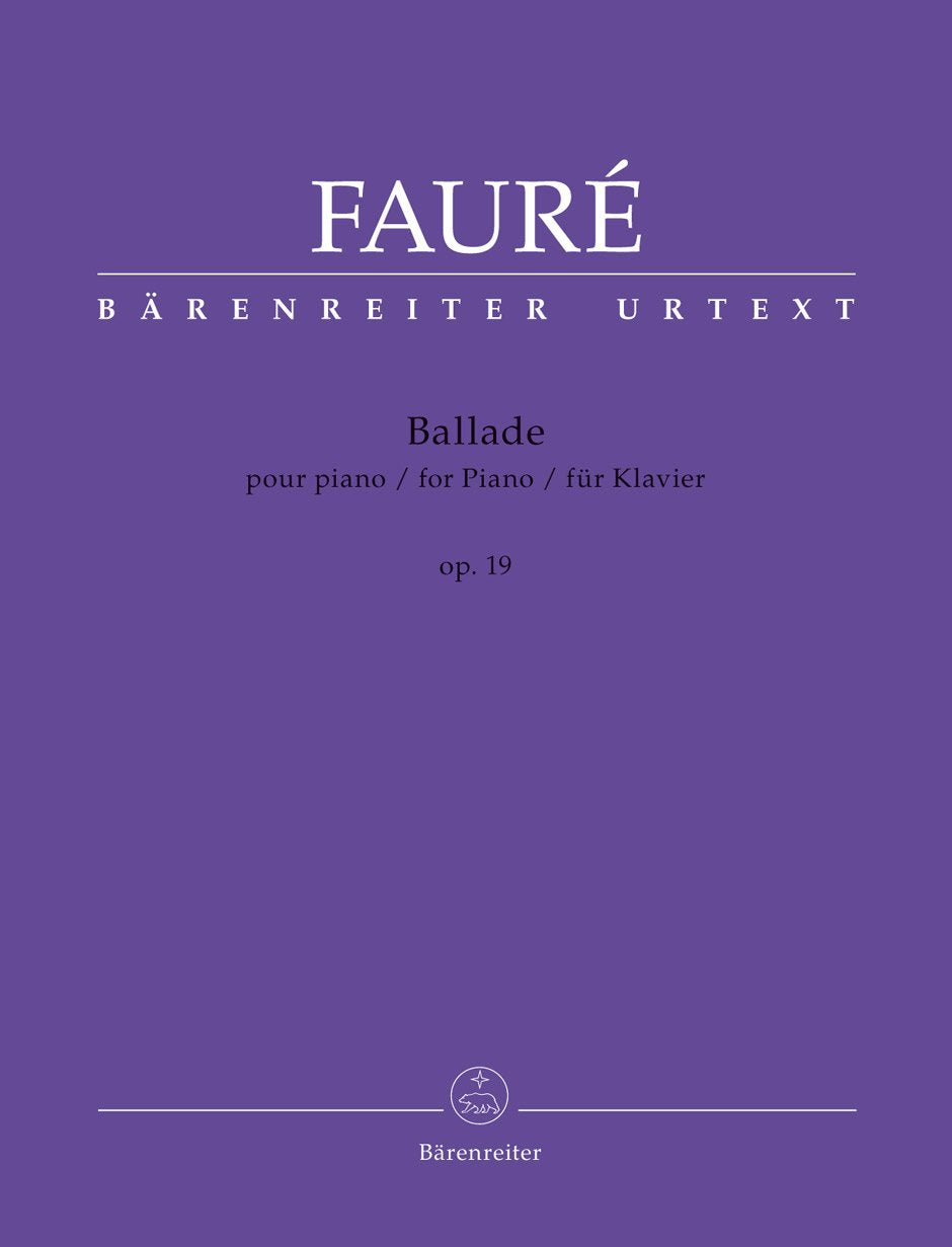 Libro: Fauré: Ballade, Op. 19