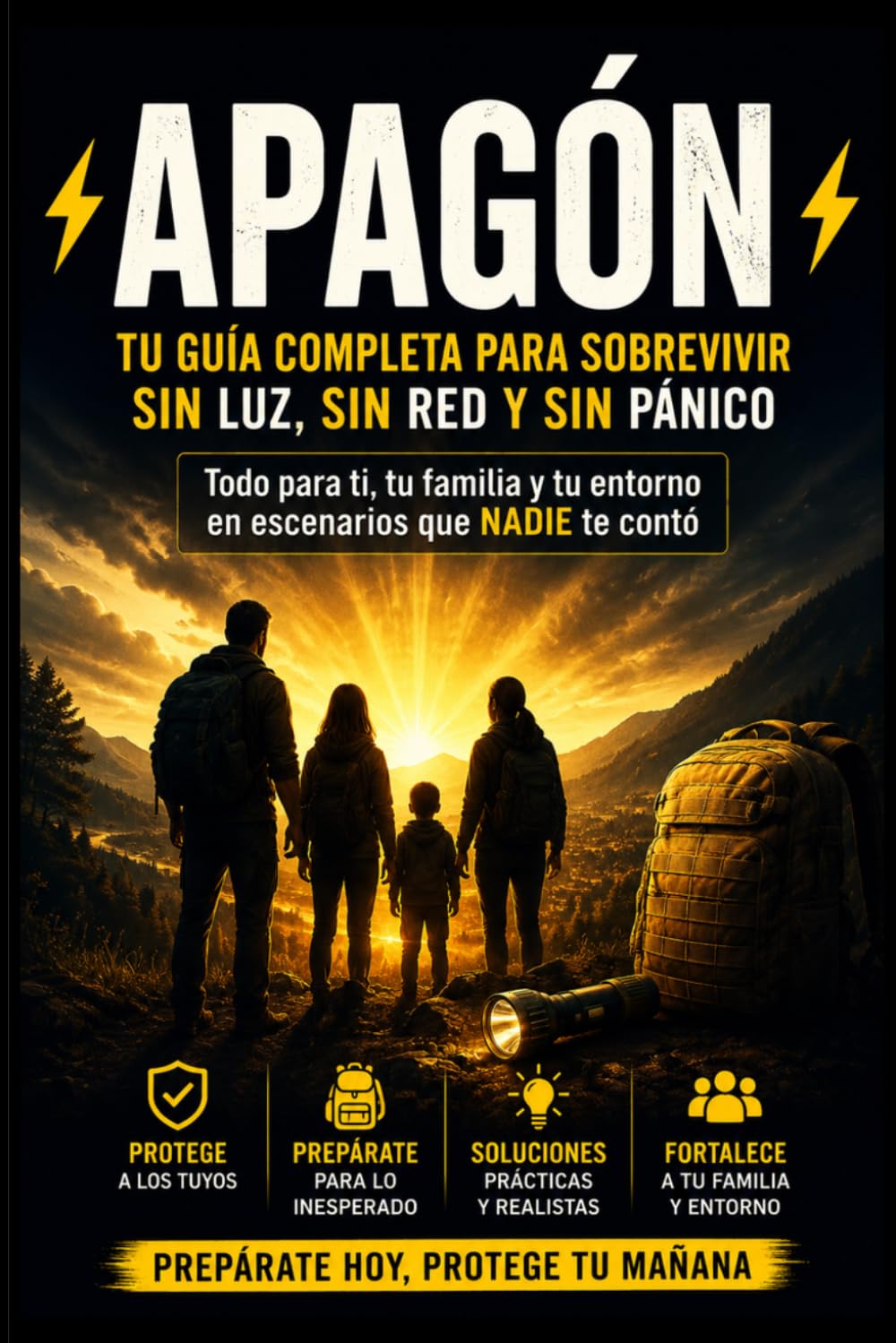 Libro: APAGÓN – Tu guía completa para sobrevivir sin luz, sin red y sin pánico: Guía práctica de preparación ante emergencias para toda la familia (Spanish Edition)