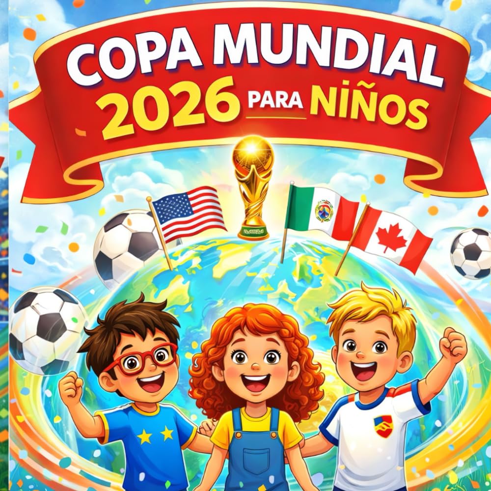 Libro: Copa Mundial 2026 para Niños: Una guía ilustrada sobre el fútbol, los equipos y la Copa Mundial más grande de la historia (Spanish Edition)