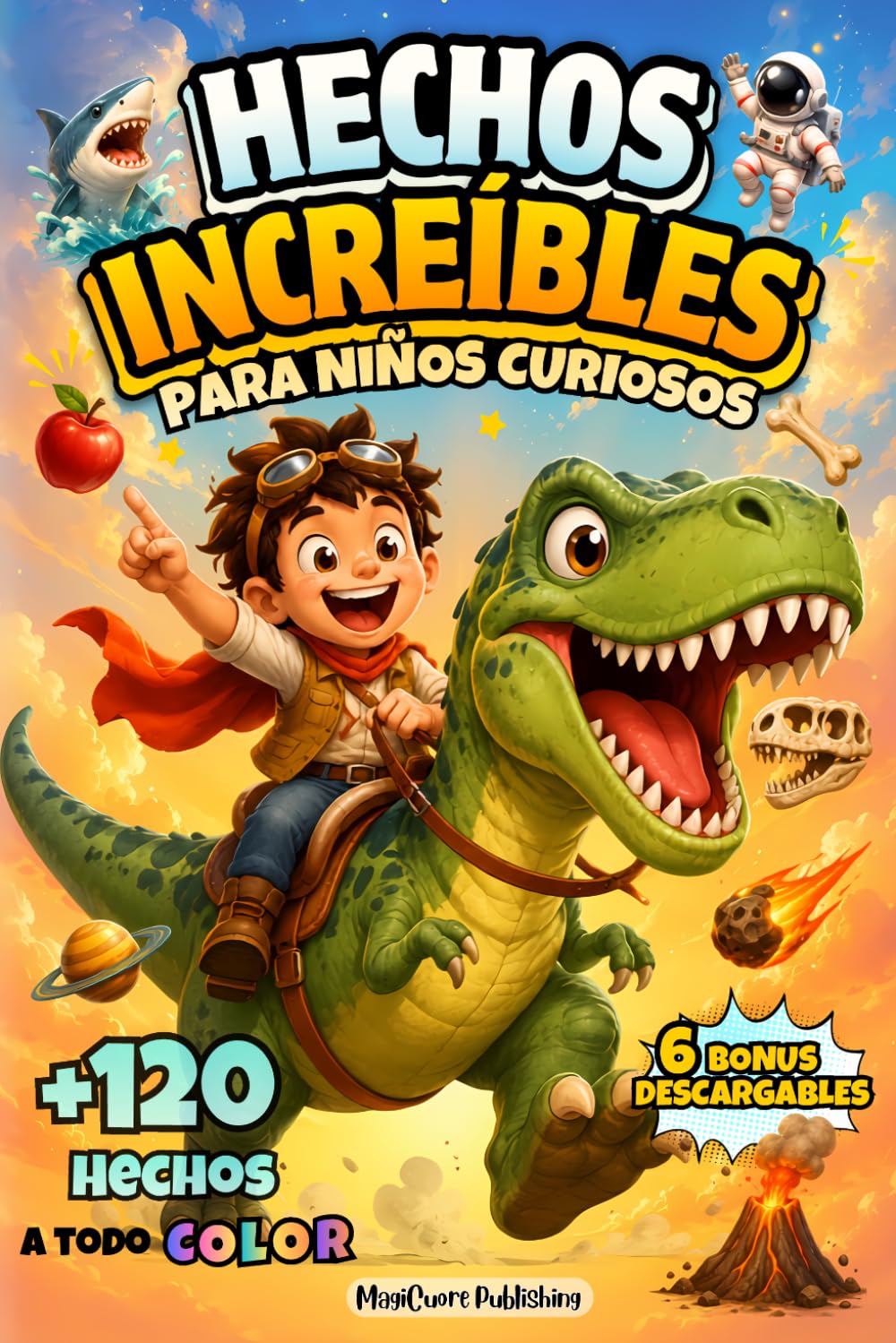 Libro: Hechos Increíbles para Niños Curiosos: Ilustrado a todo Color, más de 120 Curiosidades sobre Ciencia, el Espacio, Animales Asombrosos, Nuestro ... más. Con Actividades Extra. (Spanish Edition)