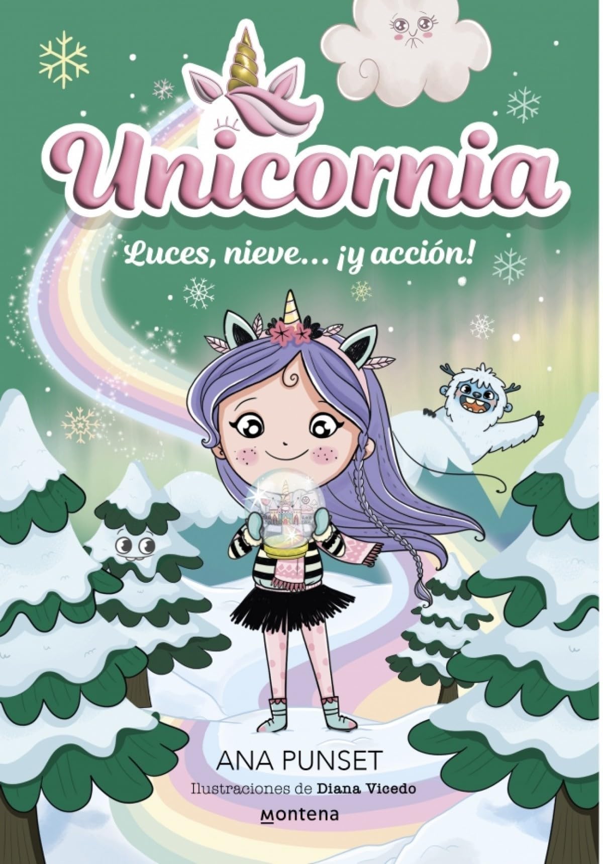 Unicornia 14 - Luces, nieve... ¡y acción!: ¡Un libro mágico con purpurina en la cubierta! (Montena)