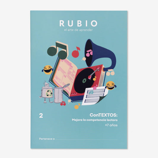 Contextos: cuaderno para mejorar la competencia lectora | 2.º Primaria | +7 años | Incluye QR para recursos multimedia (ConTEXTOS RUBIO: Mejora la Competencia Lectora)