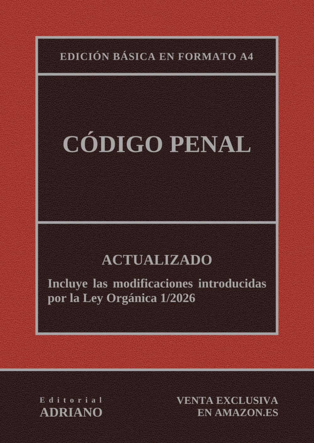 Libro: Código Penal: Edición básica en formato A4