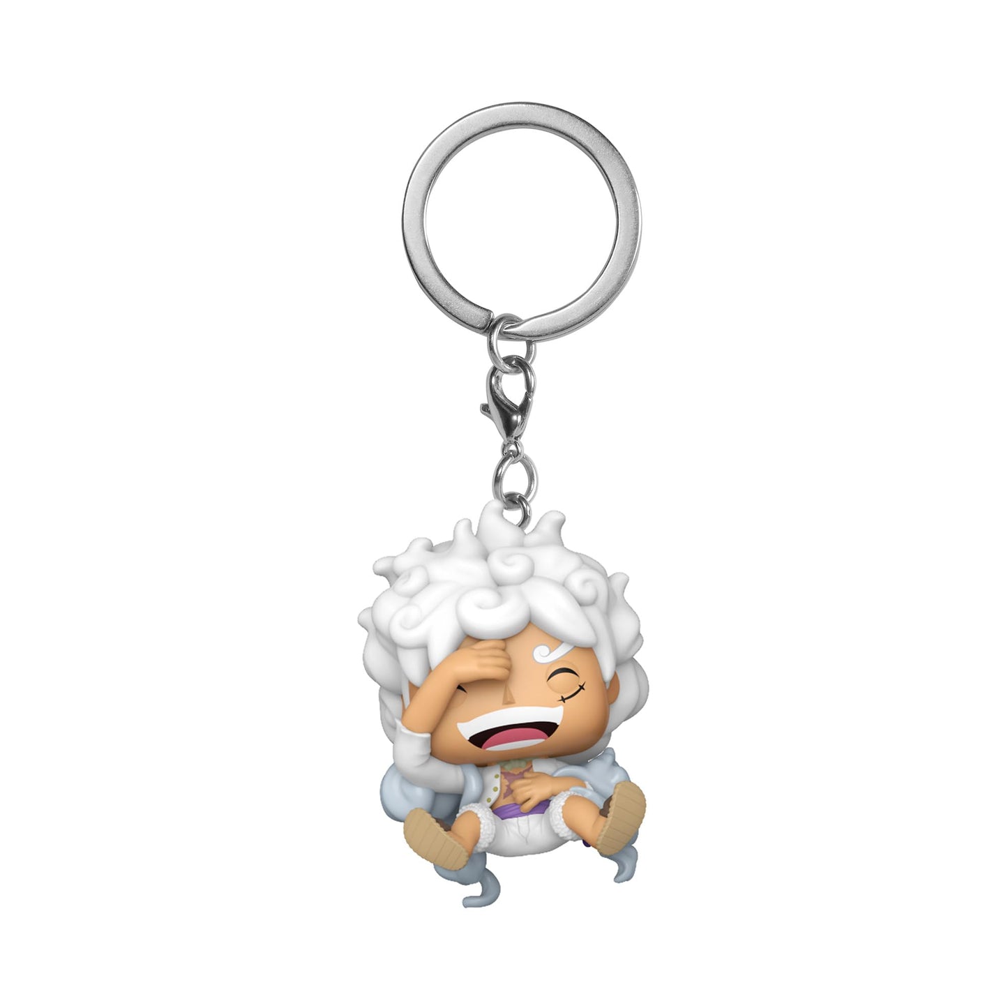 Funko Pop! Keychain: One Piece - Monkey D. Luffy Gear 5Novelty Keyring - Coleccionable Mini Figura - Stocking Filler