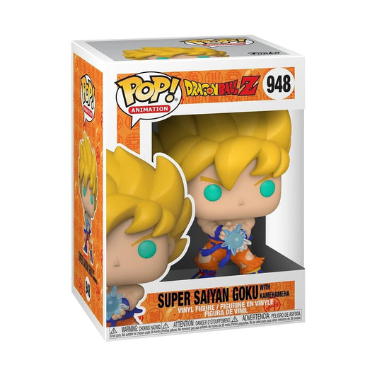 Funko Pop Animation: Dragon Ball Z - SS Goku with Kamehameha Wave Multicolor, 3.75 Pulgadas