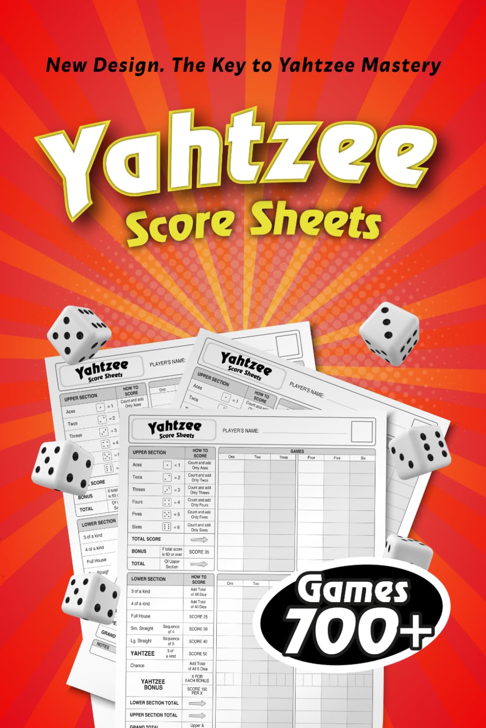 Libro: Yahtzee Score Sheets: Score Games for Scorekeeping, Yahtzee Score Pads, 6 X 9 Yahtzee Score Book