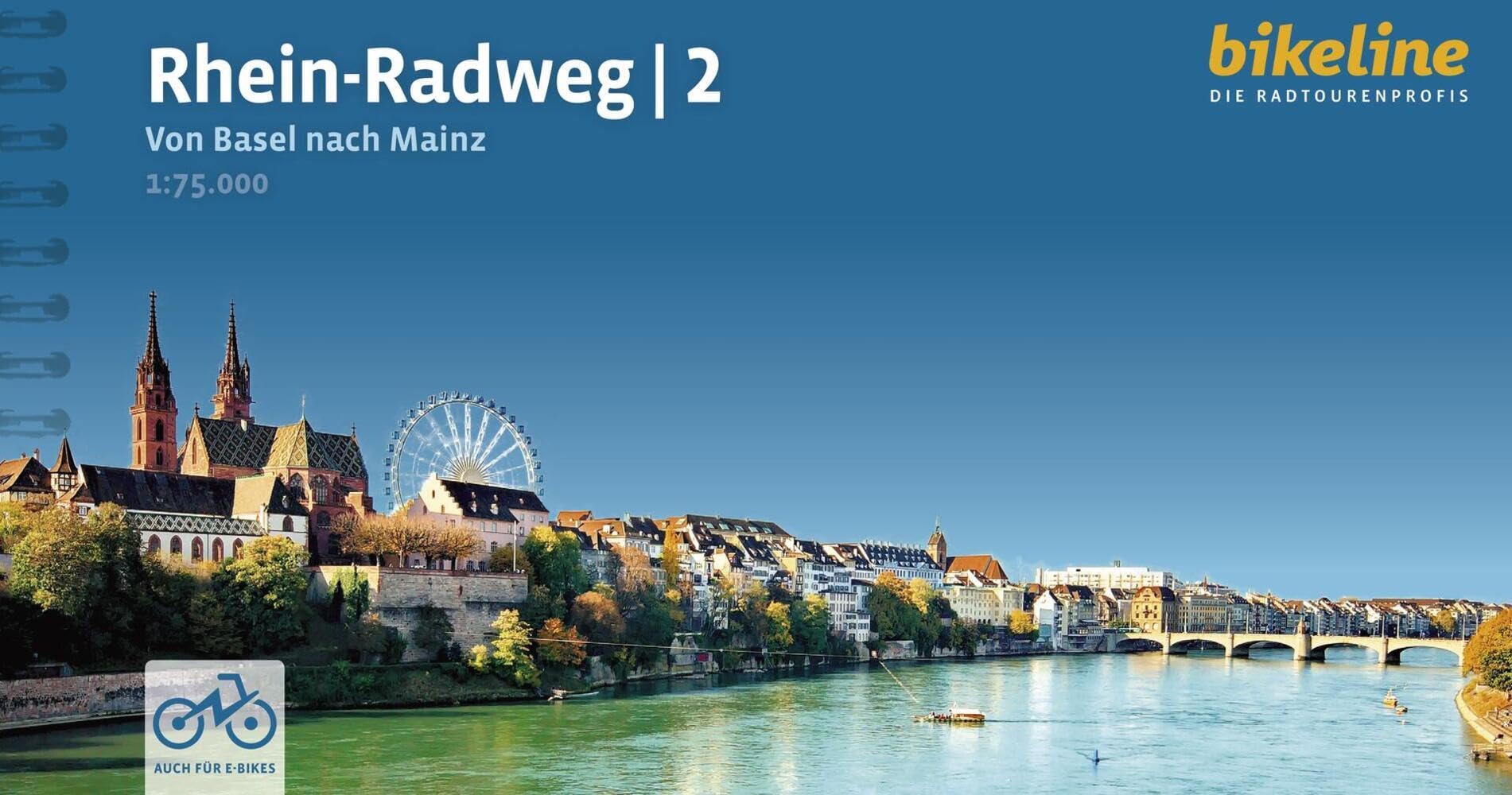 Libro: Rhein-Radweg 2: Von Basel nach Mainz, 1:75:000, 381 km, GPS-Tracks Download, LiveUpdate (Radtourenbücher)