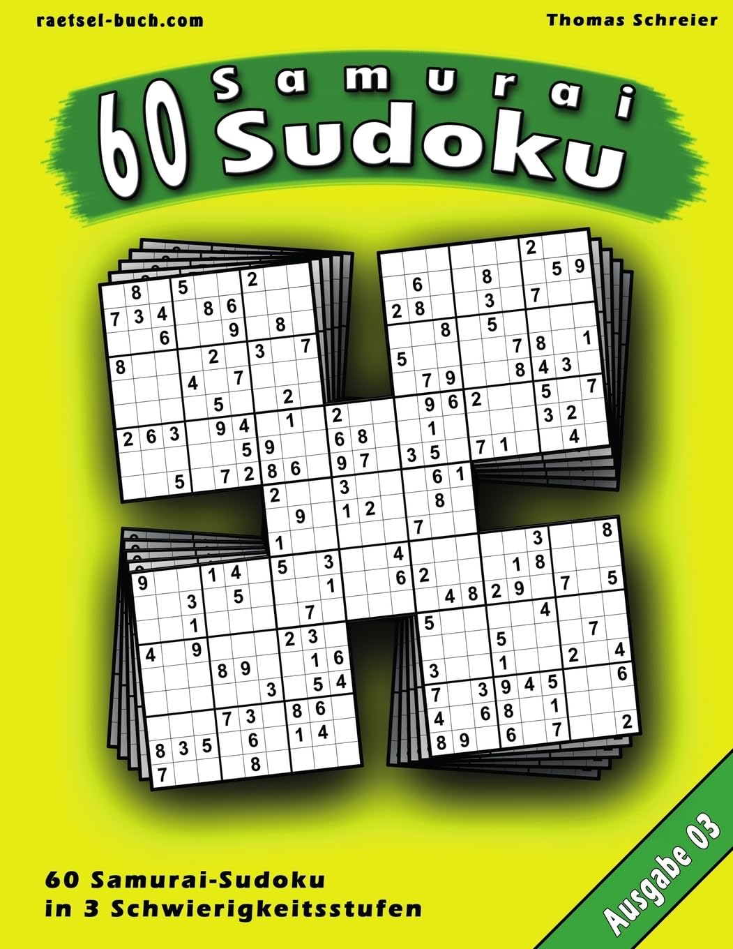 Libro: 60 Samurai-Sudoku, Ausgabe 03: 60 gemischte Samurai-Sudoku, Ausgabe 03 (German Edition)