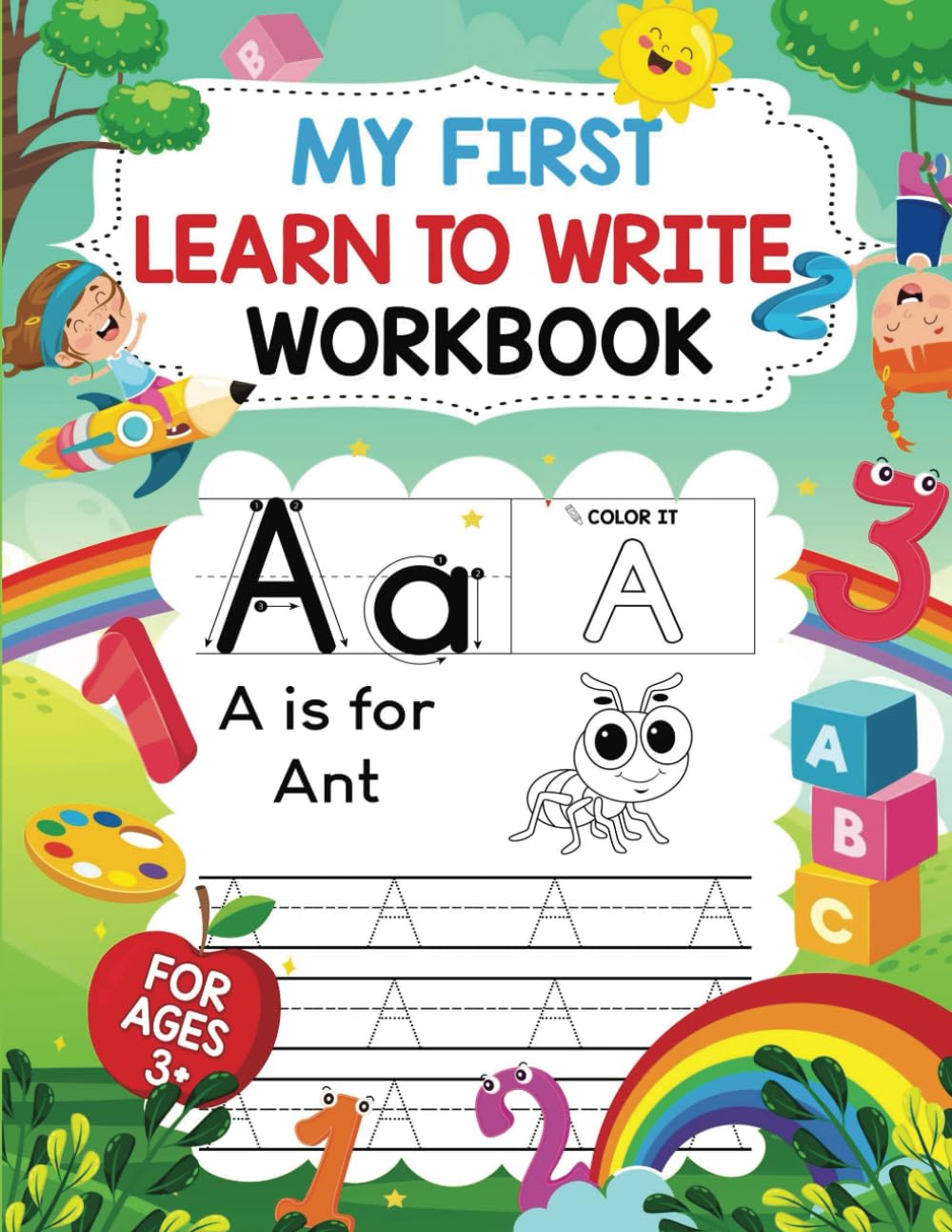 Libro: My First Learn-to-Write Workbook For ABC Kids: Practice for Kids with Pen Control, Line Tracing, Letter Writing, and More!