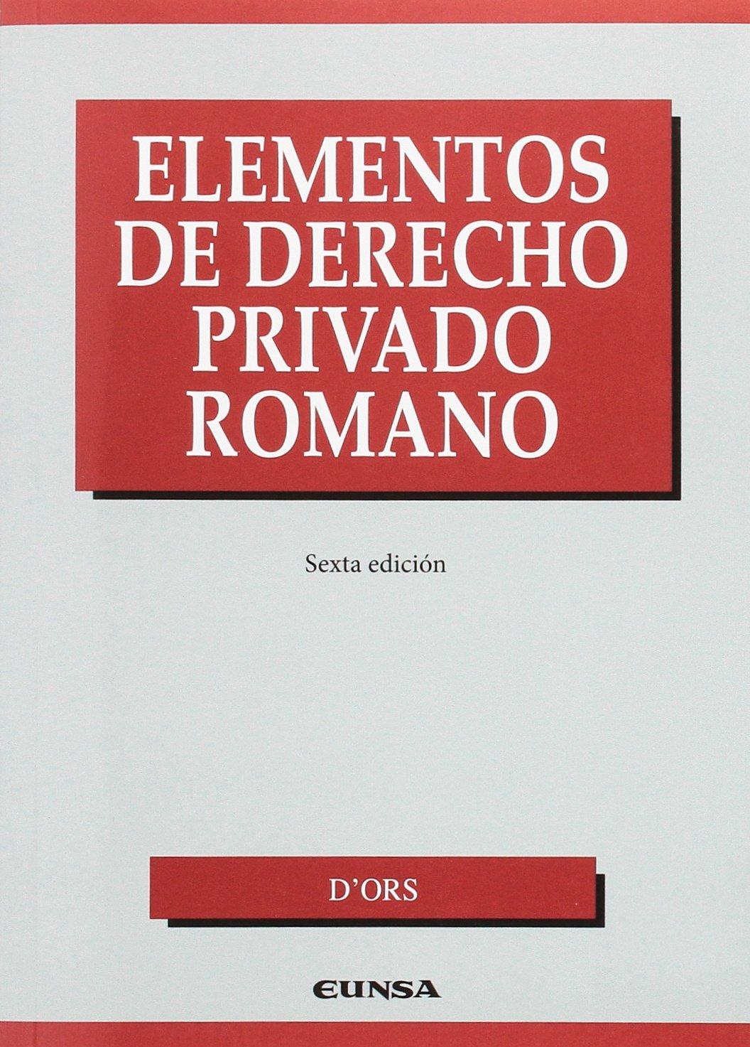 Libro: Elementos de Derecho Privado Romano