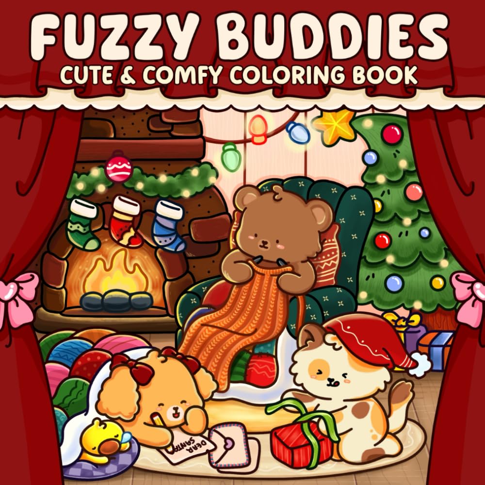 Libro: Fuzzy Buddies: Adorable and Relaxing Coloring Pages Featuring Cute Fuzzy Animals and Cozy Scenes for Teens and Adults