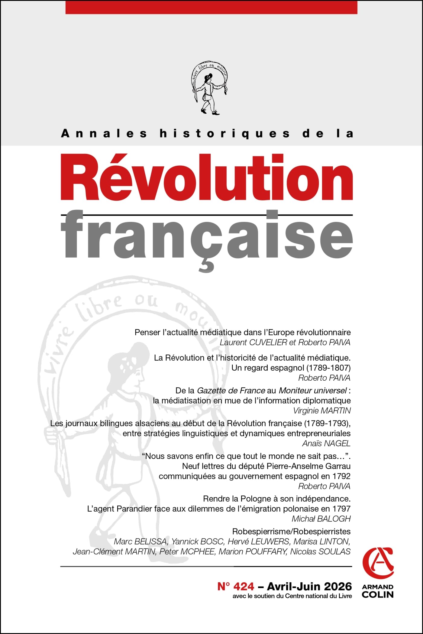 Libro: Annales historiques de la Révolution française Nº424 2/2026: Varia