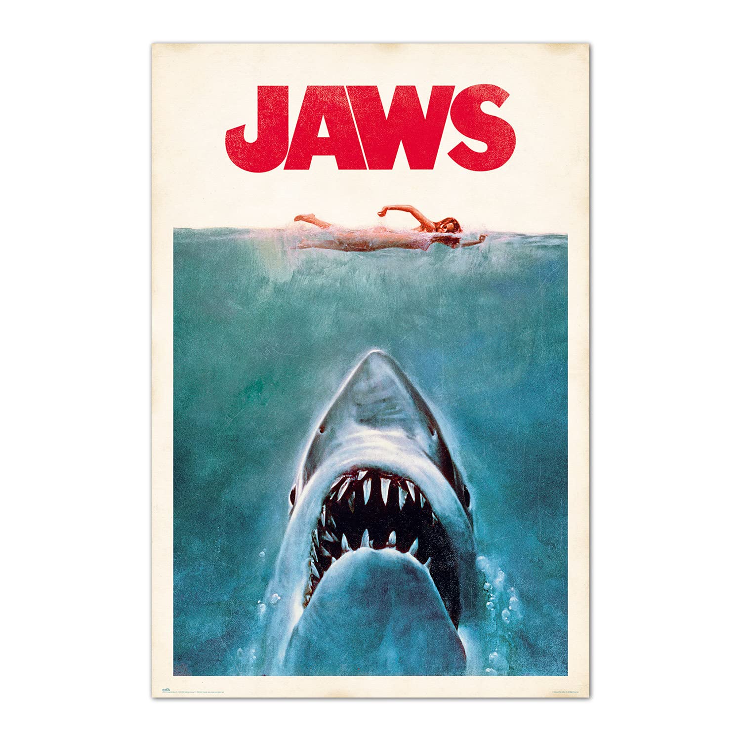 Libro: Grupo Erik Official Jaws Poster - 35.8 x 24.2 inches / 91 x 61.5 cm - Shipped Rolled Up - Cool Posters - Art Poster - Posters & Prints - Wall Posters