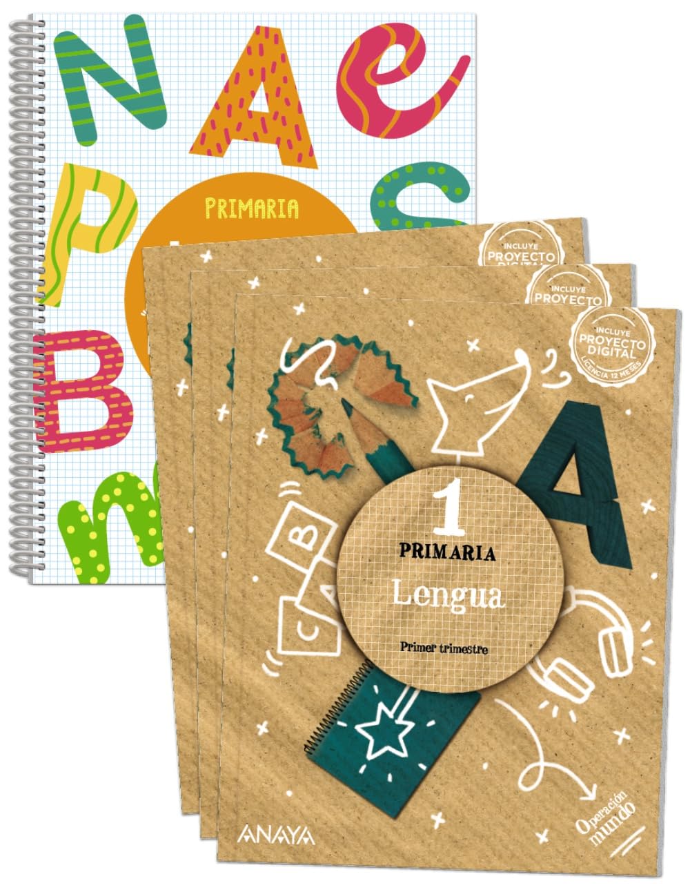 Libro: Lengua 1. Cuadrícula. (Incluye Lectoescritura cuadrícula)