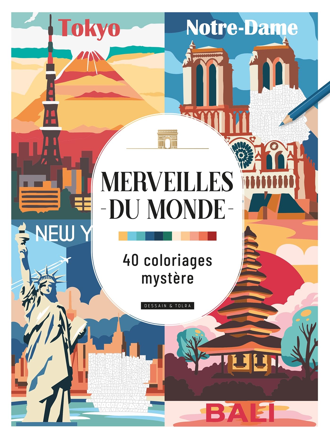 Libro: Merveilles du monde - 40 Coloriages Mystère