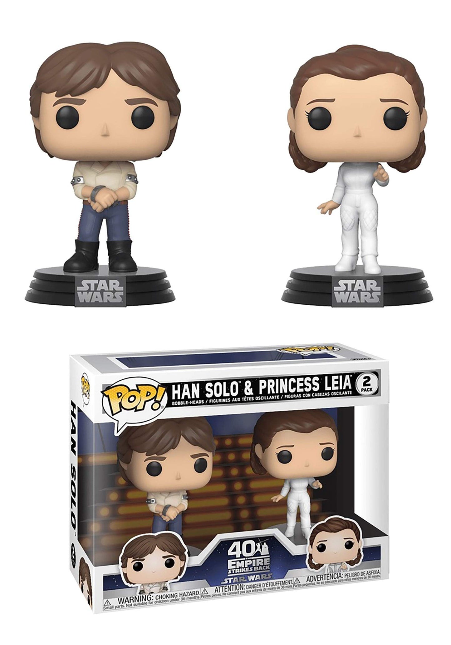 Funko Pop! Star Wars: Star Wars - Han and Leia Pack de 2