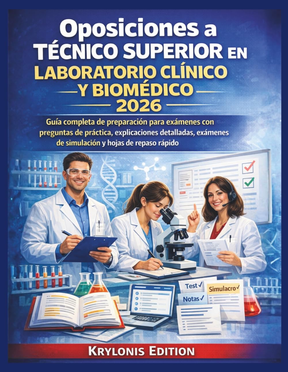 Libro: Oposiciones a Técnico Superior en Laboratorio Clínico y Biomédico 2026: Guía completa de preparación para exámenes con preguntas de práctica, ... de simulación y hojas de repaso rápido