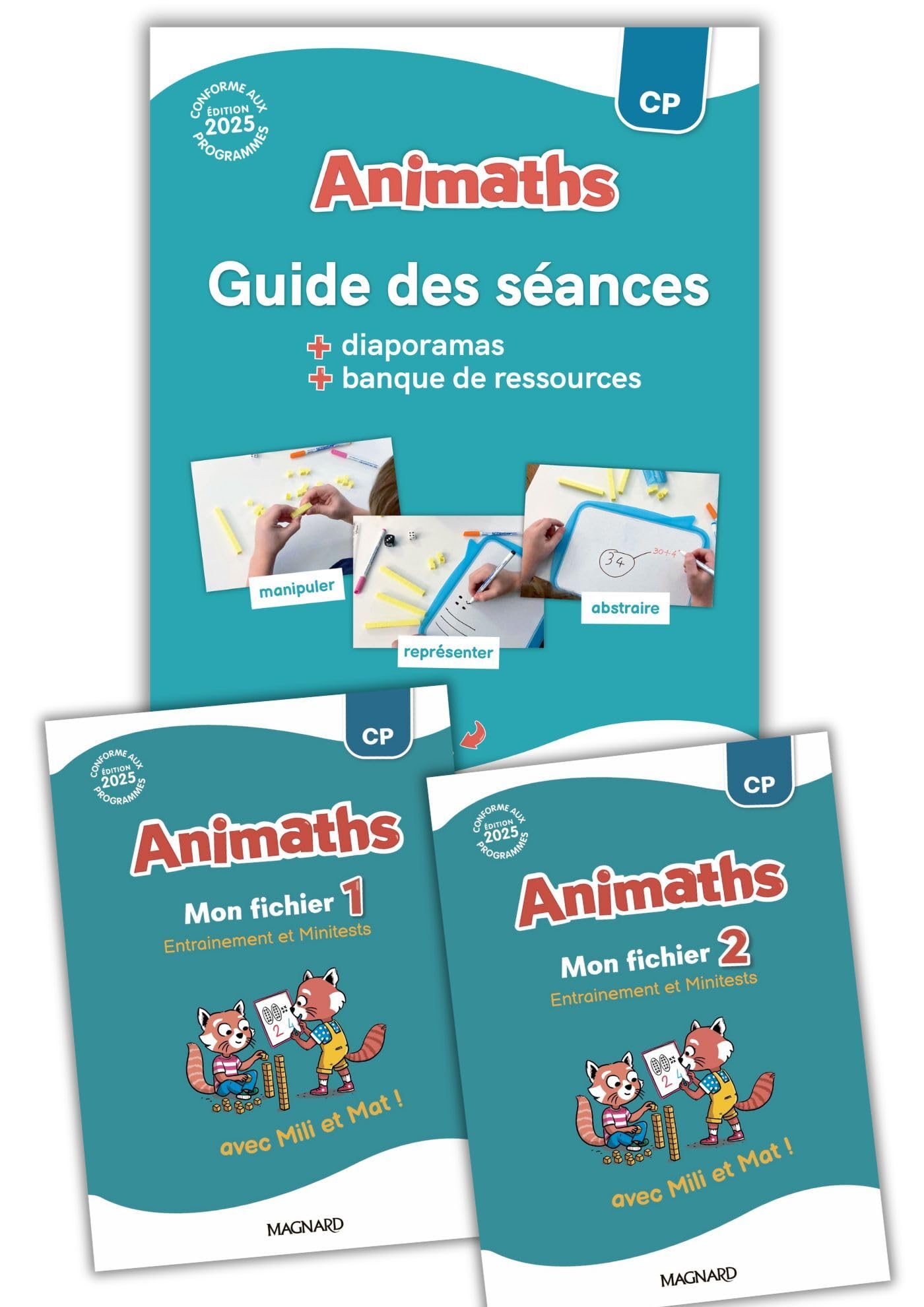 Libro: Animaths CP: 3 volumes : Fichier 1 + fichier 2 + planches