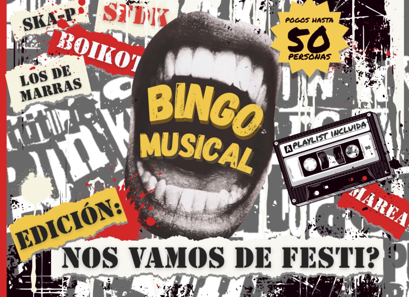 Libro: BINGO MUSICAL. EDICIÓN: NOS VAMOS DE FESTI?: Un bingo musical con el mejor cartel de festival imaginable| 50 cartones + playlist en Spotify con el ... festivales y noches épicas (Spanish Edition)